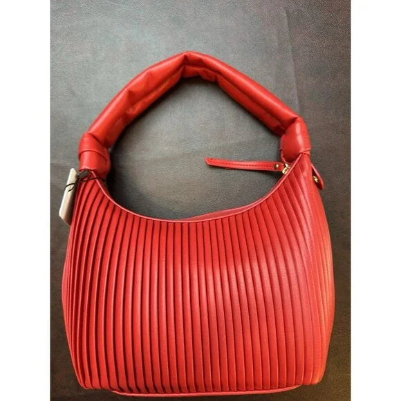 Love Moschino Red Hobo Bag Small New with Dust Bag Zip